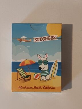 Skechers Beach Dog Playing Cards- Blue & Yellow